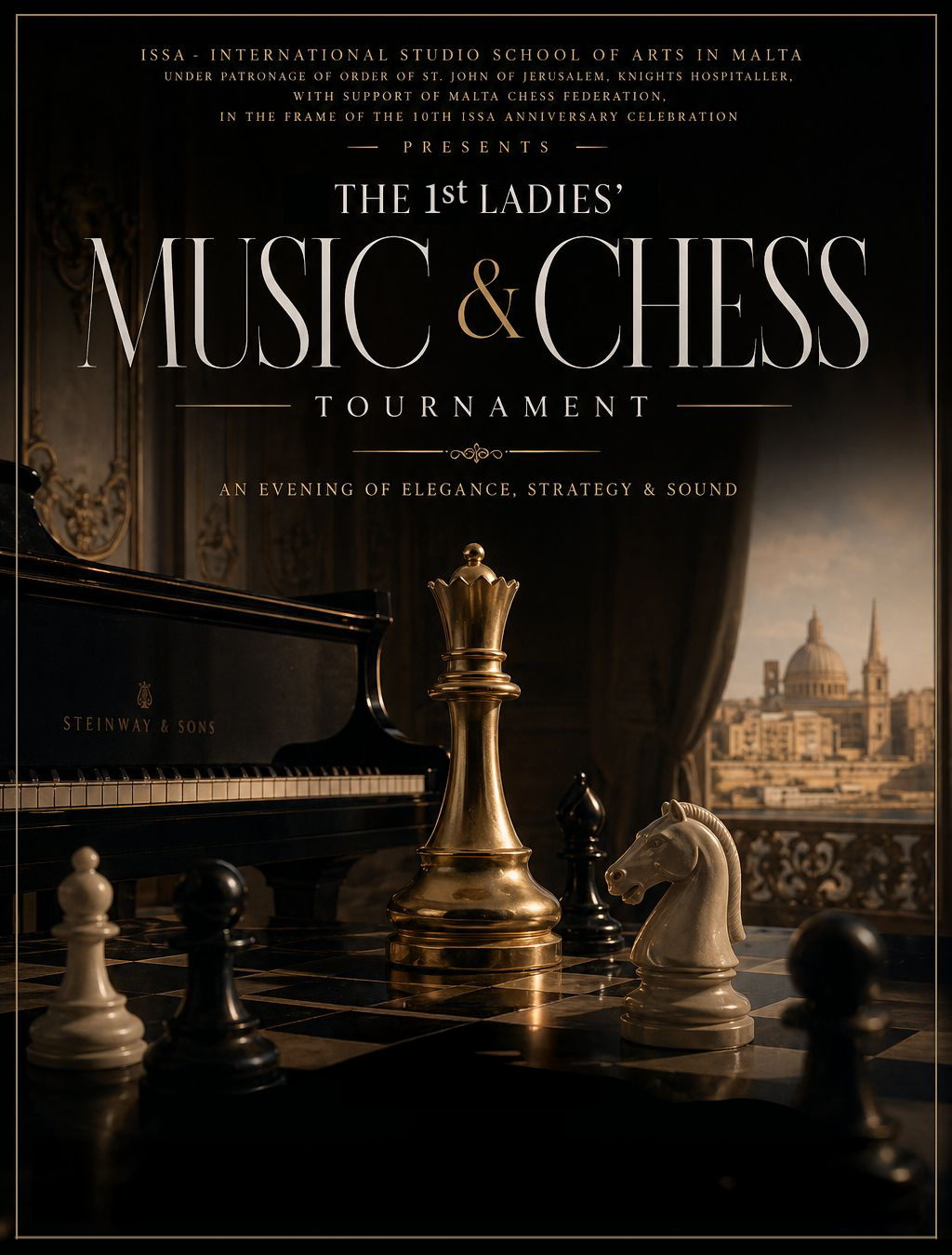 The 1st Ladies' Music & Chess Tournament poster